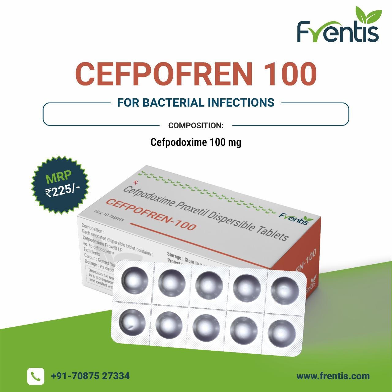 Cefpofren-100 Tablet — Frentis Healthcare