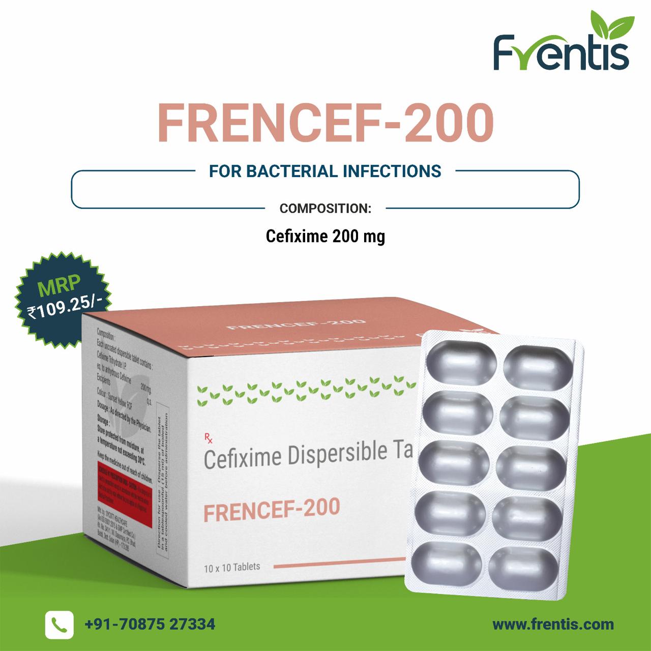 Frencef-200 Tablet — Frentis Healthcare
