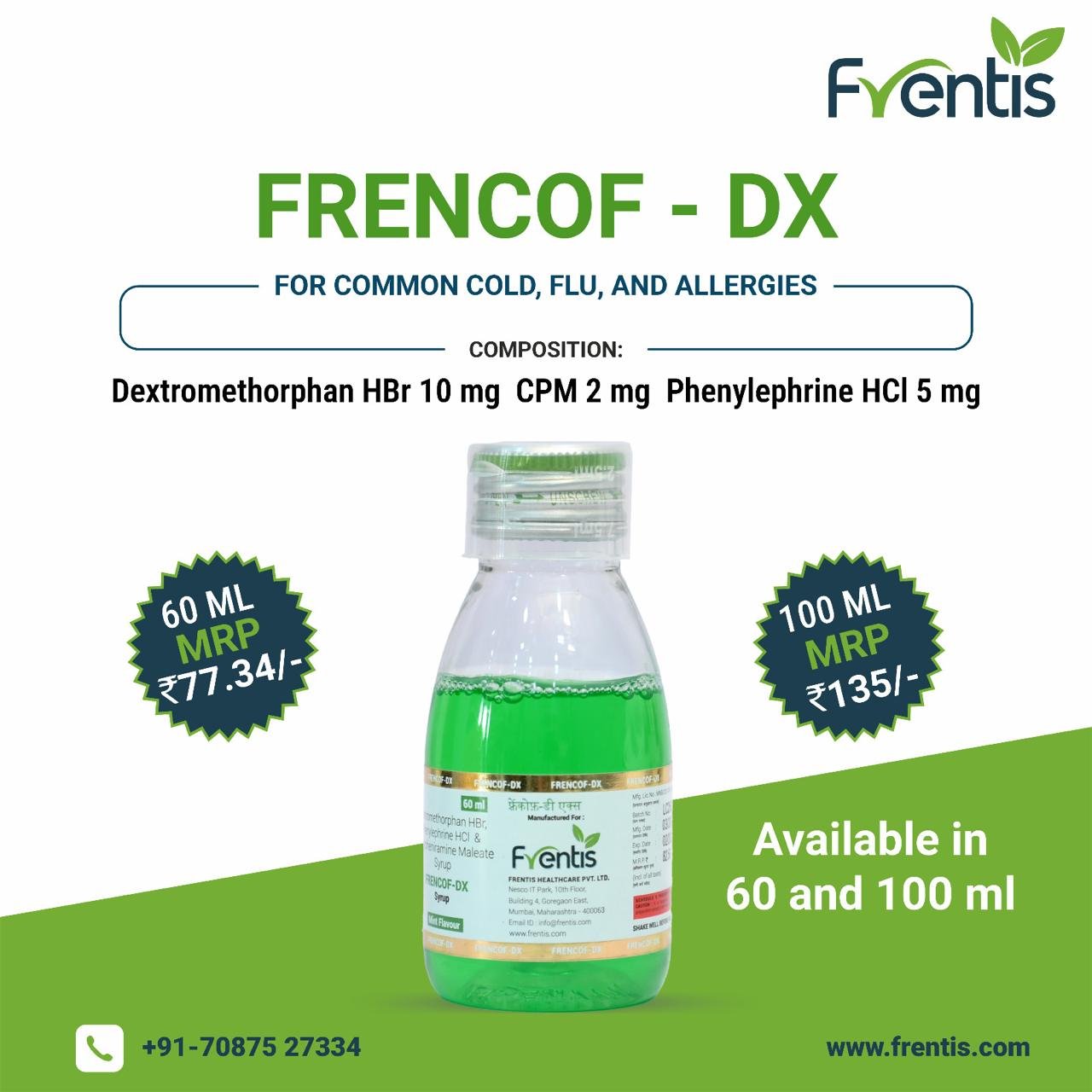Frencof-DX Cough Syrup — Frentis Healthcare