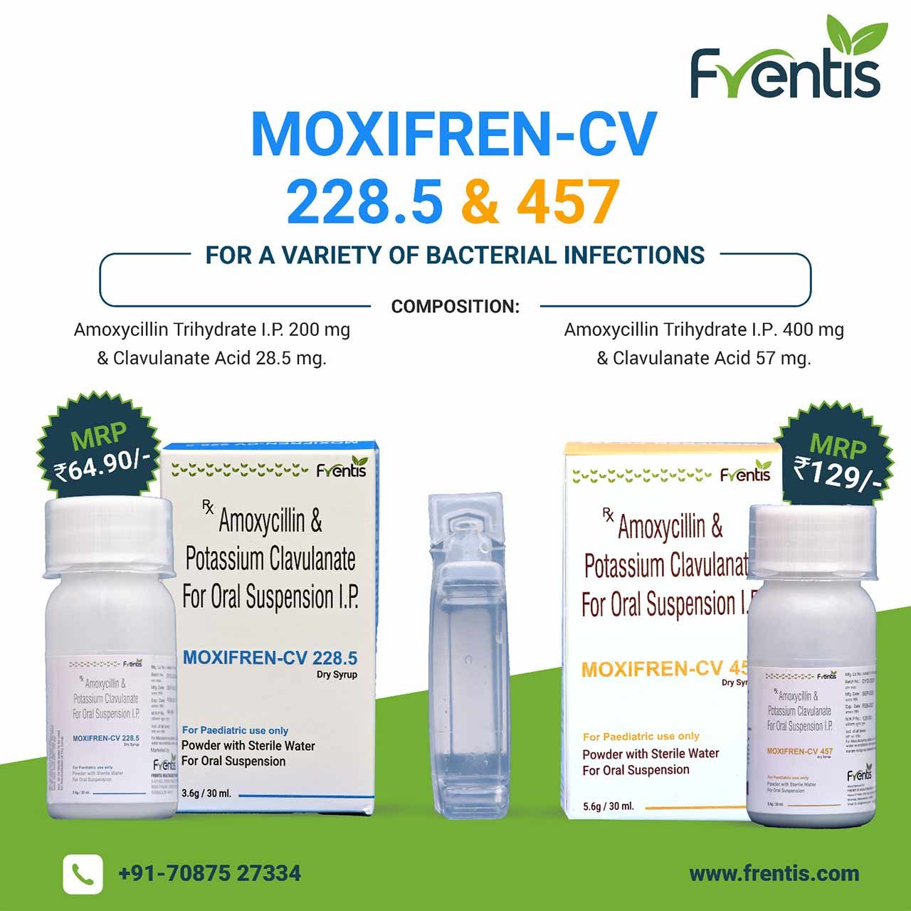 Moxifren-CV 228.5 Dry Syrup — Frentis Healthcare