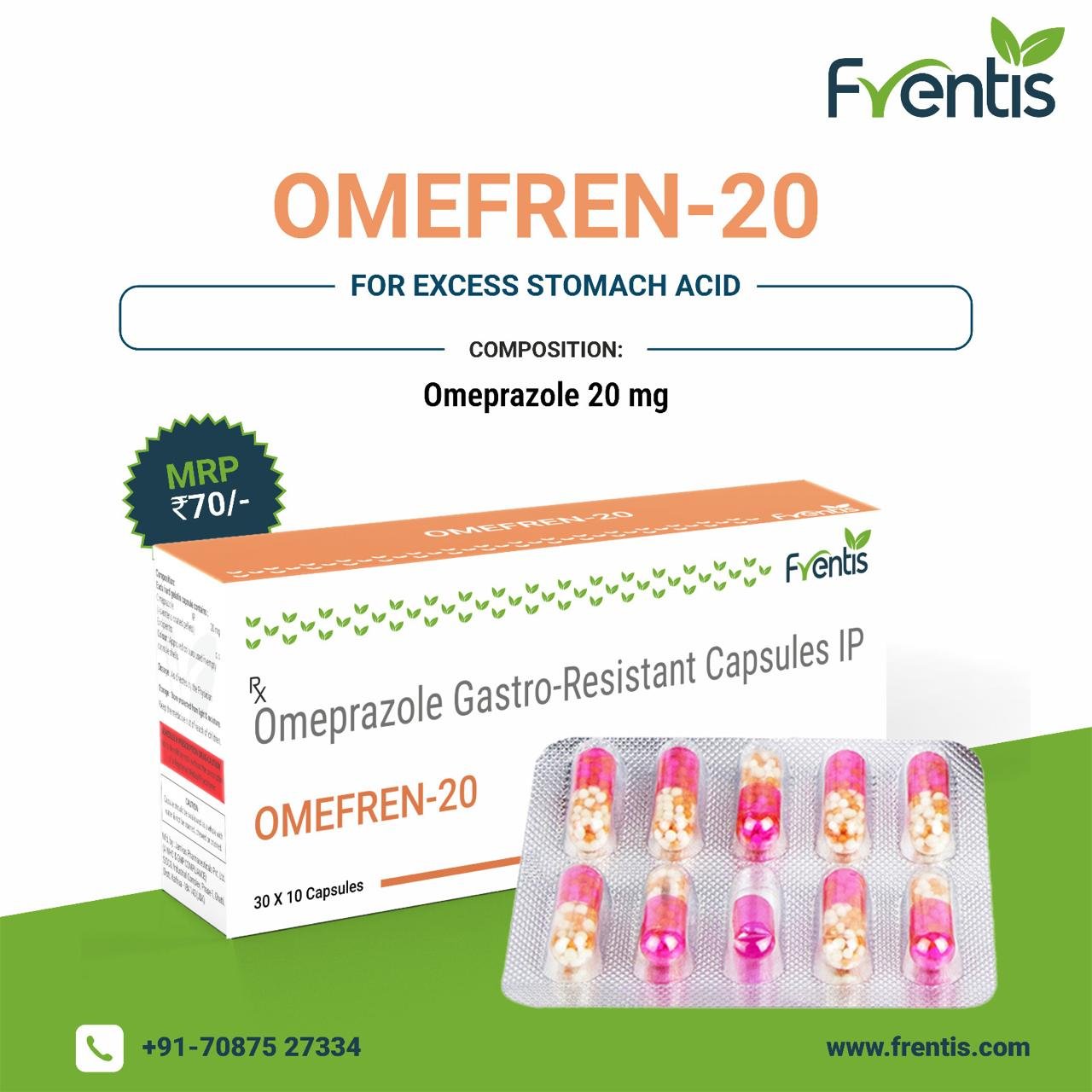 Omefren-20 Capsules — Frentis Healthcare