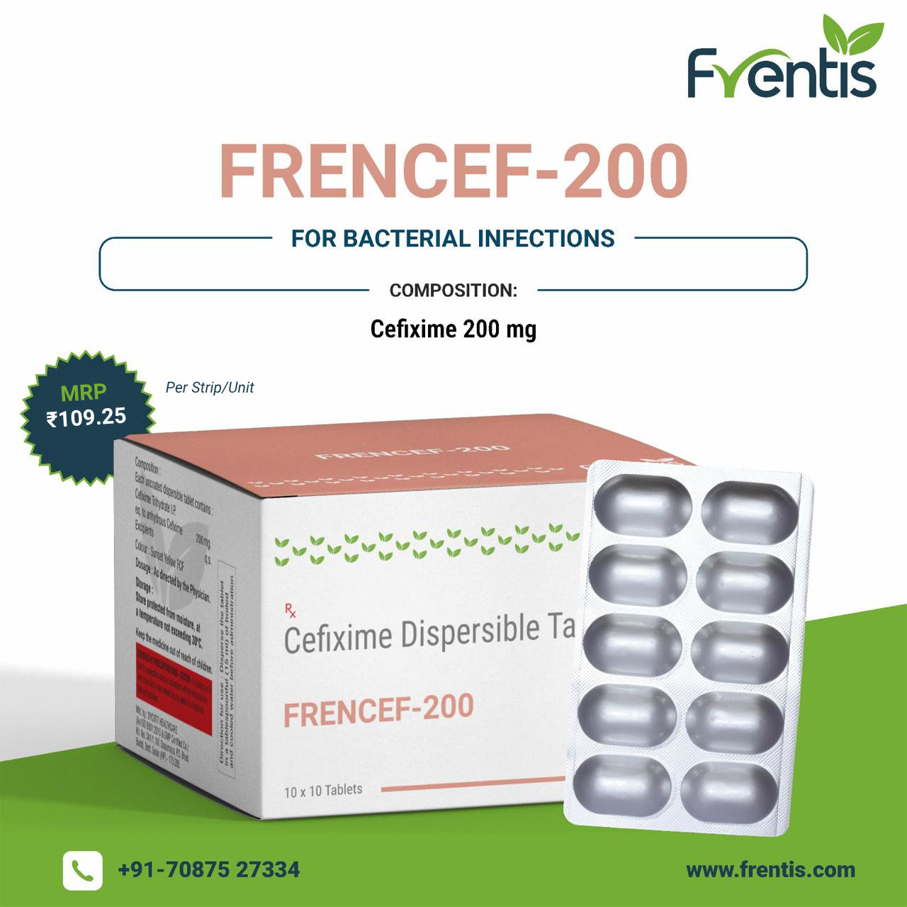 Frencef-200 Tablet — Frentis Healthcare