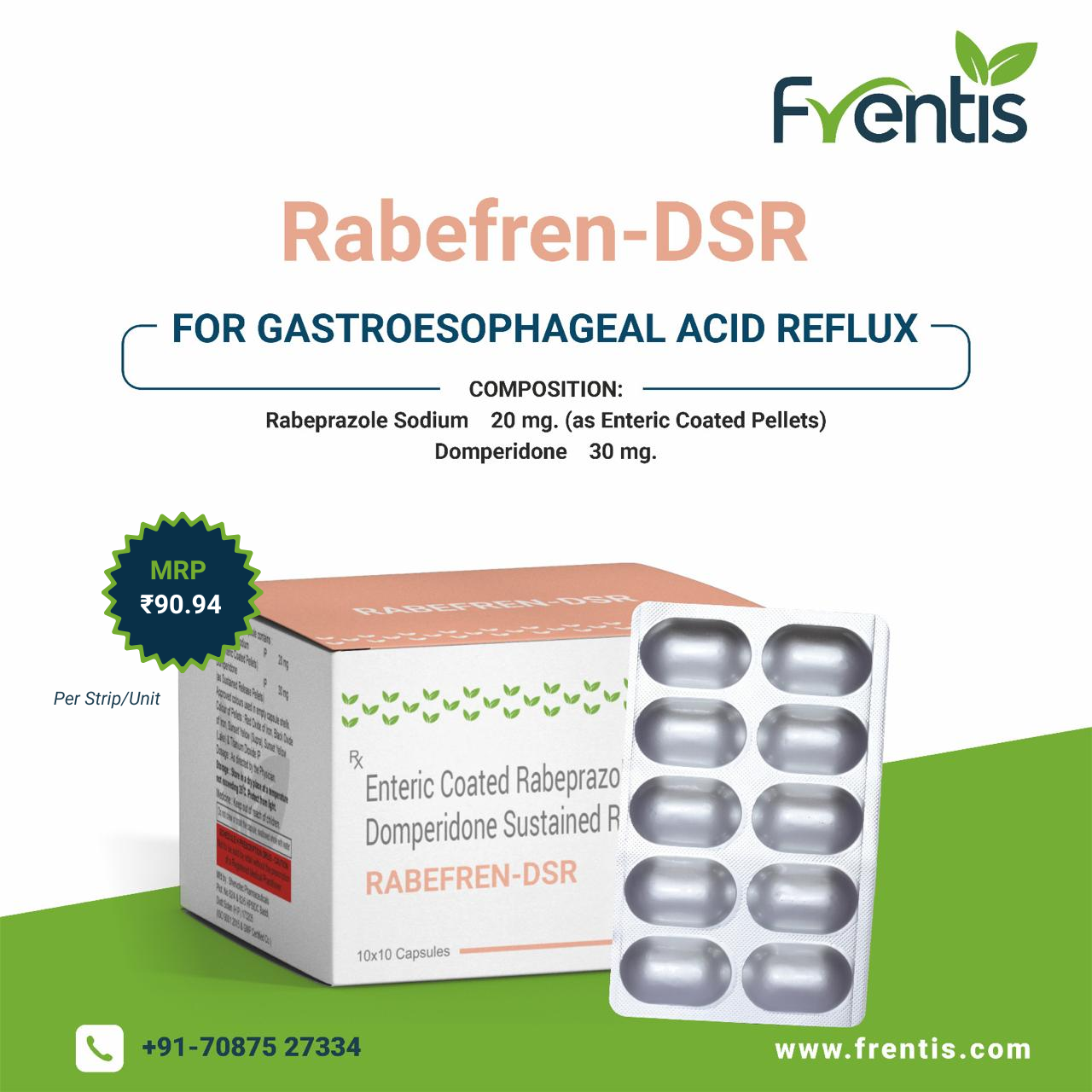 Rabeprazole Sodium and Domperidone Capsules in India