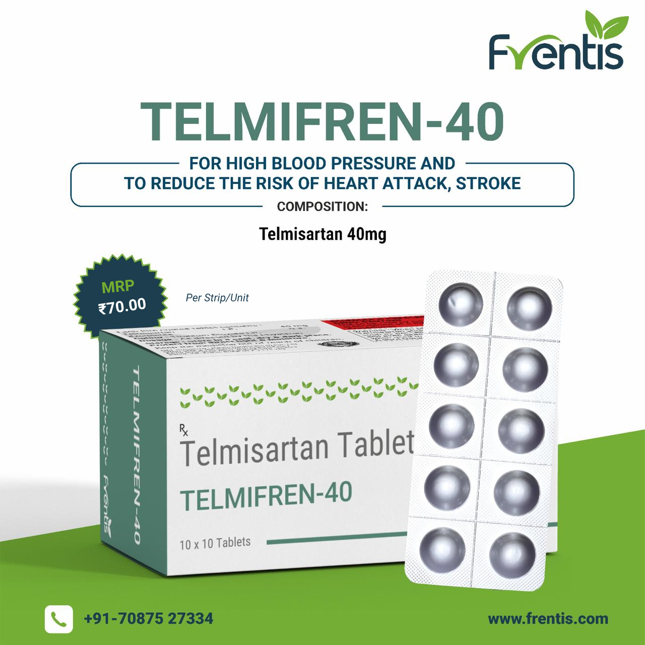 Telmifren-40 Tablet — Frentis Healthcare