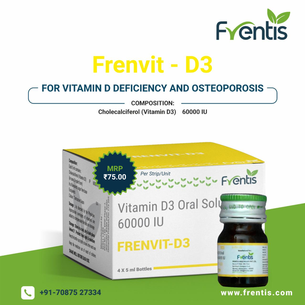 Frenvit-D3 Advanced Shots — Frentis Healthcare