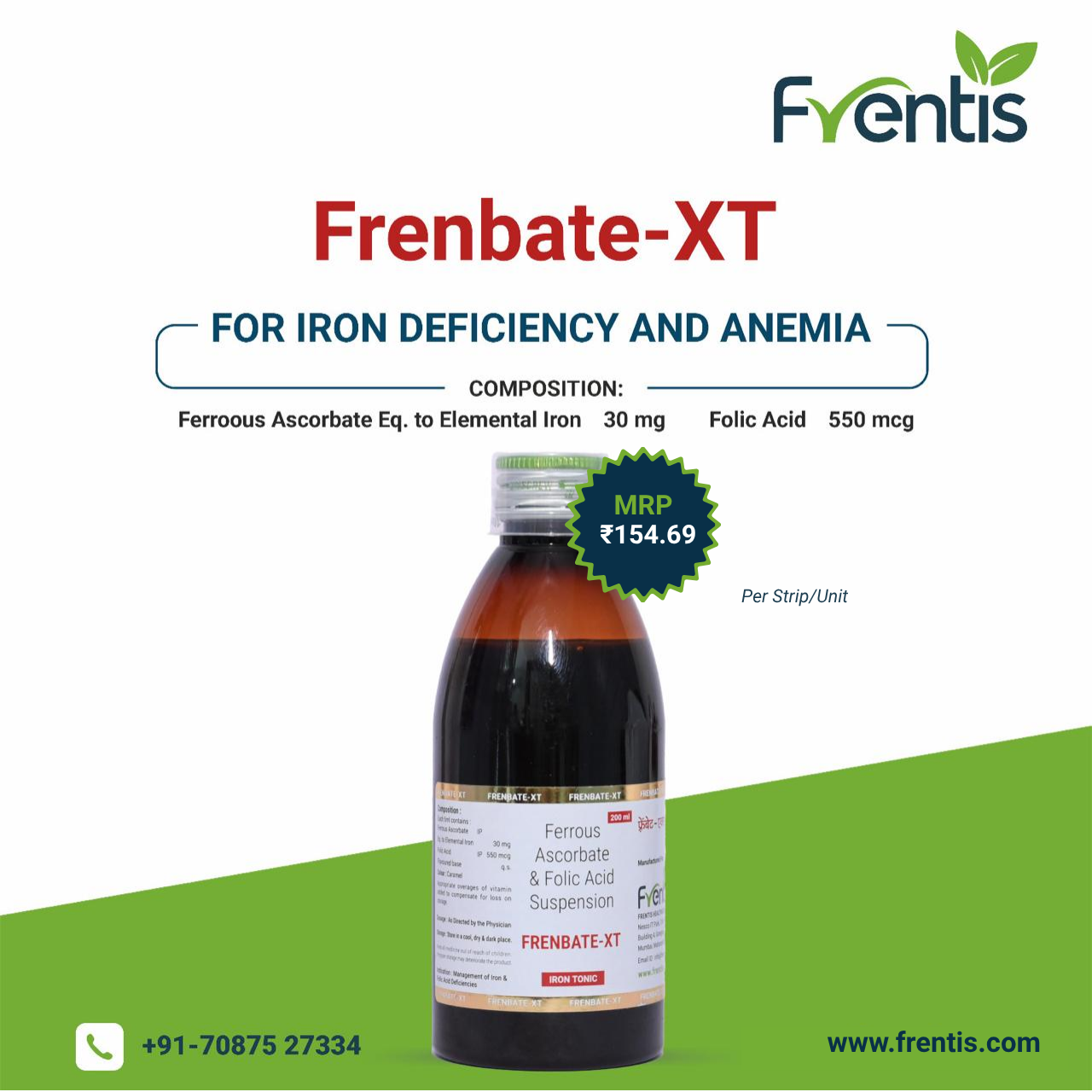Frenbate-XT Iron Syrup — Frentis Healthcare